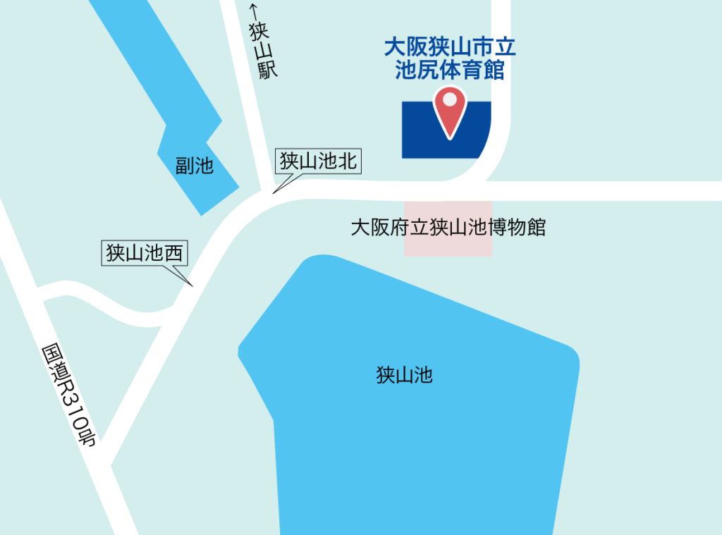大阪狭山市立池尻体育館 地図