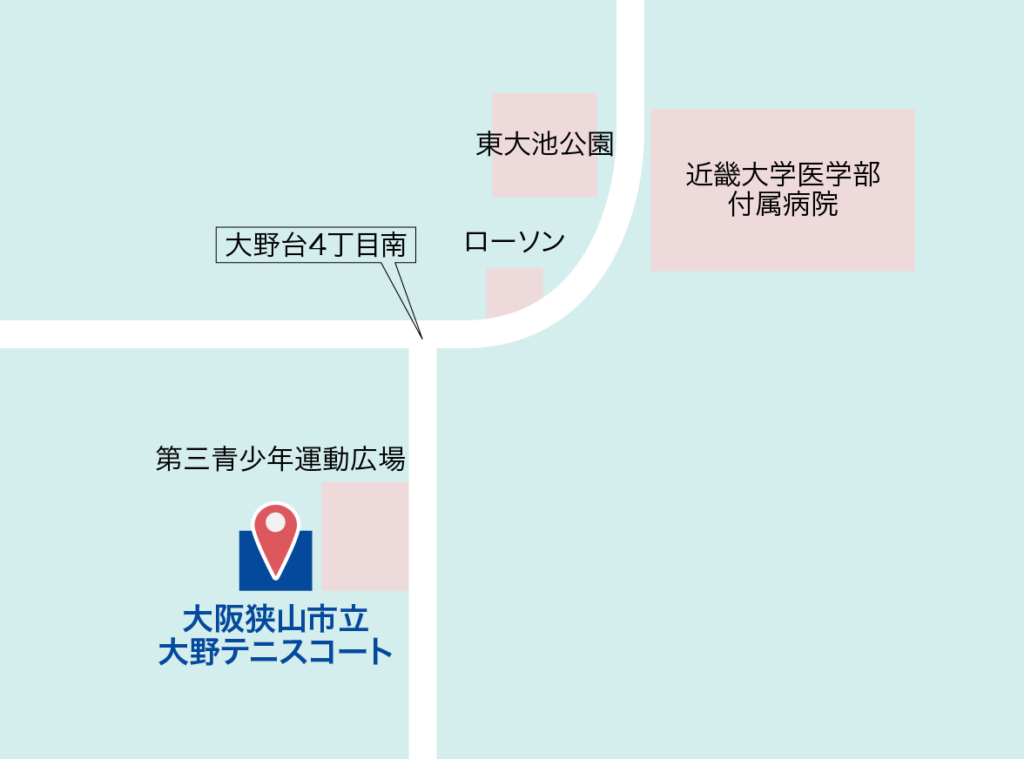 大阪狭山市立大野テニスコート 地図